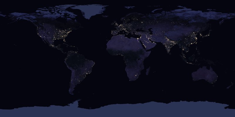 灯光 · 夜晚 · 地图 13500x6750 #1qjk63