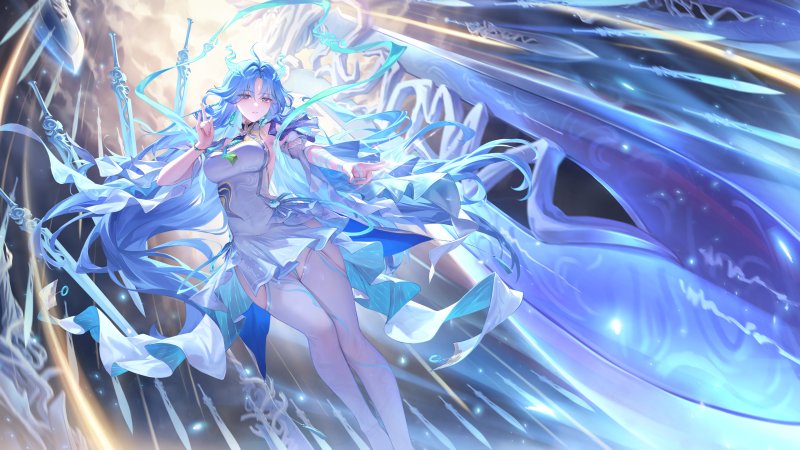 剑 · 中国服饰 · 长发 3840x2160 #e8v358