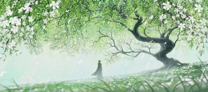 树木 · 长发 · 男人 4350x1920 #e8vwer
