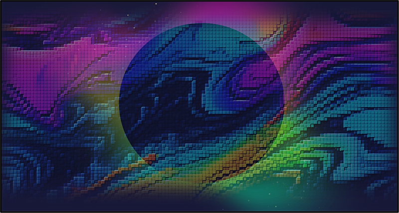 抽象 · 行星 · 像素艺术 3840x2056 #gw17ke