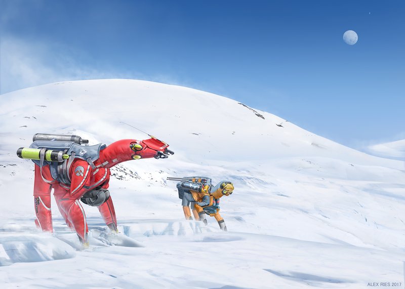 外星人 · 雪 · 山丘 2000x1428 #jeex3m