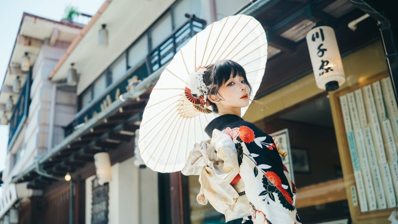 和服 · 女性 · 模特 6000x3375 #k82w1m