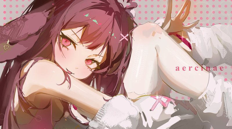 动漫女孩 · 脸红 · 张嘴 2048x1142 #ly3vyr