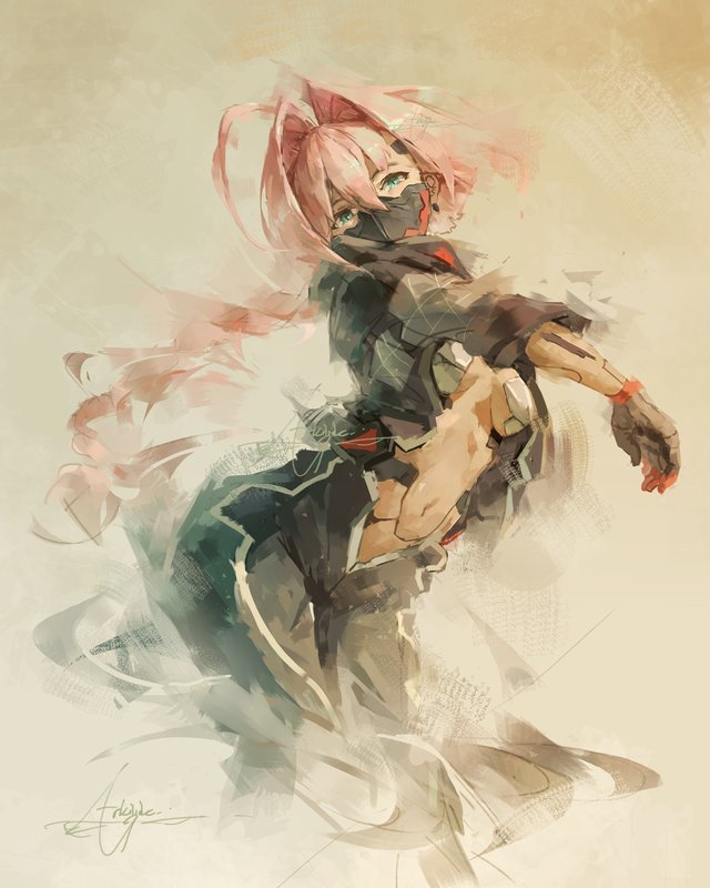 动漫女孩 · 长发 · 粉色头发 2000x2500 #og7z85