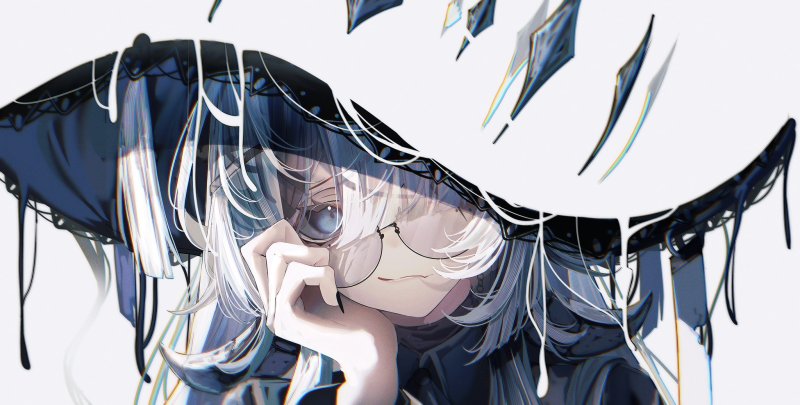 动漫女孩 · 长发 · 蓝眼睛 2048x1038 #pooydp