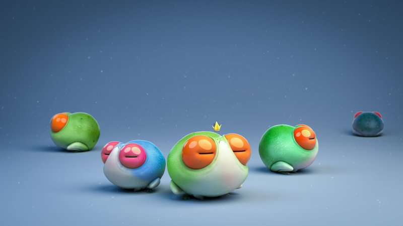 CGI（计算机生成图像） · 数字艺术 · 青蛙 3840x2160 #qz1p3d