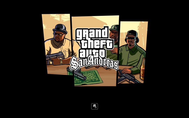Rockstar Games（游戏公司） · 黑色背景 · 侠盗猎车手：圣安地列斯 2880x1800 #w53gex