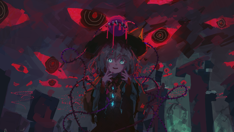 动漫女孩 · 东方Project · 短发 2396x1348 #zpov8y